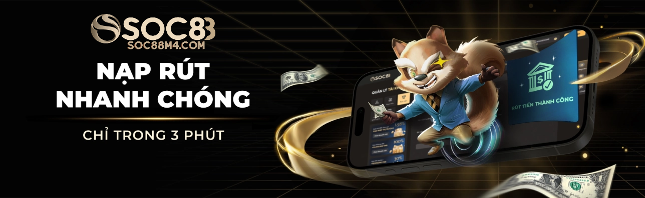 Trang chủ Soc88 nạp rút nhanh nhất thị trường chỉ trong 3 phút